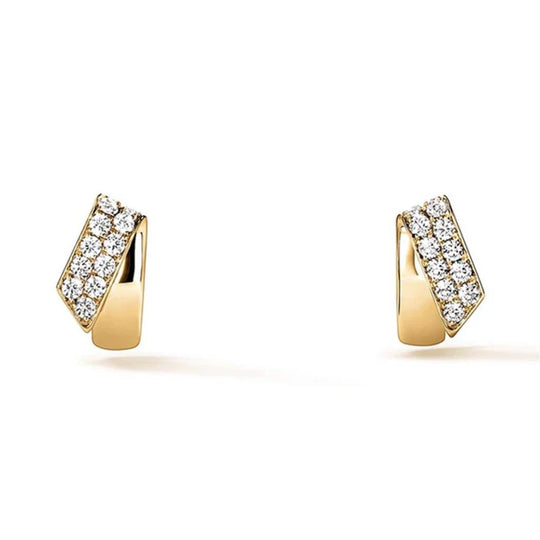 Hearts On Fire 18K Yellow Gold Inside/Out Diamond Flip Huggies UU30028Y