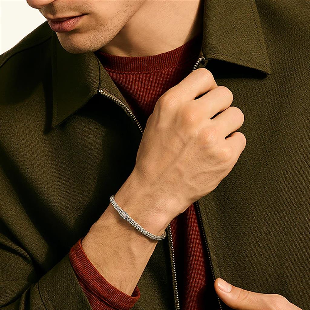 John Hardy Sterling Silver Icon Diamond Bracelet BUP9900962DIXUM