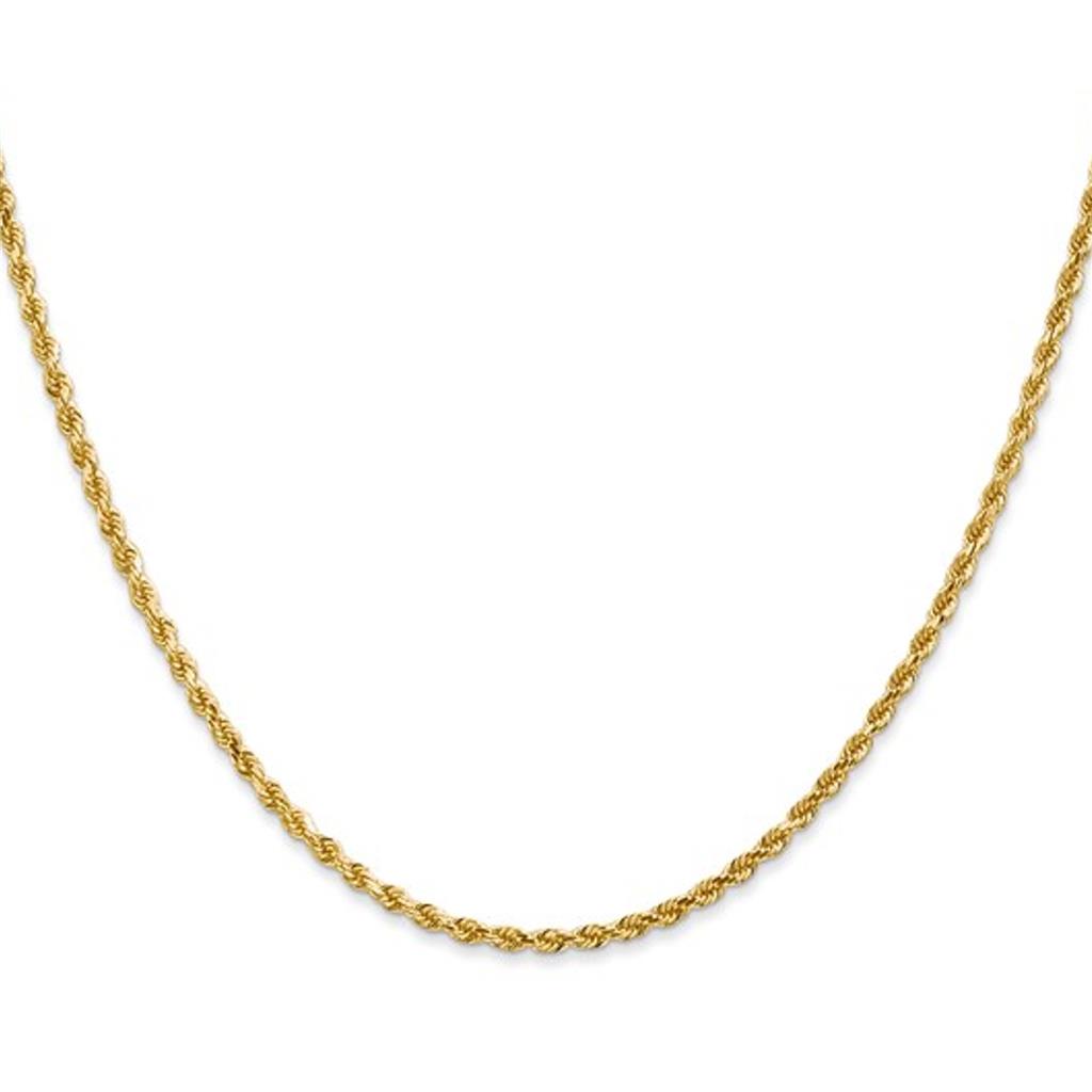 14K Yellow Gold 2.5mm Rope Chain 7003-20