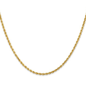 14K Yellow Gold 2.5mm Rope Chain 7003-20