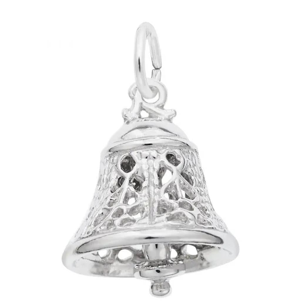 Rembrandt - Sterling Silver Filigree Bell Charm - 0830SS