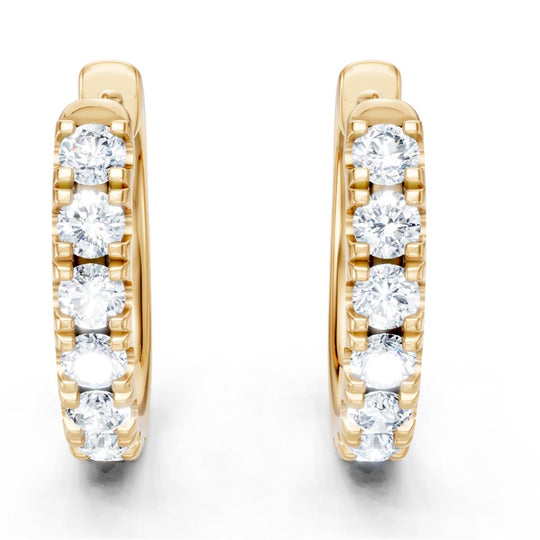 14K Yellow Gold Diamond Huggie Earrings 23817D-14Y-3/4