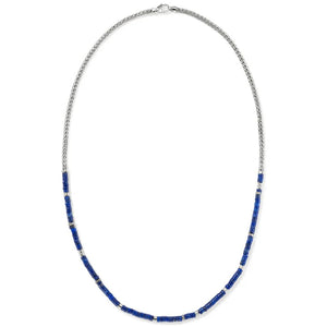 John Hardy Sterling Silver Heishi Lapis Lazuli Beaded Necklace NMS9012321LPZX24