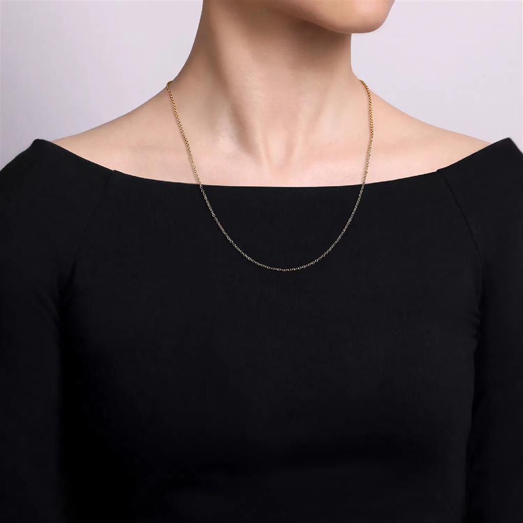 Gabriel & Co 14K Yellow Gold Link Chain Necklace NK7127-24Y4JJJ