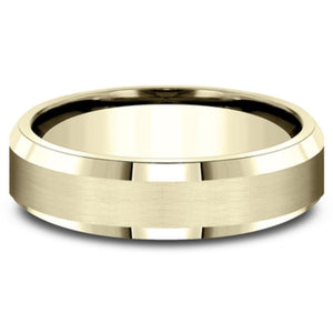 Benchmark 14K Yellow Gold Satin Center Bevel Edge Band CF6641614KY10