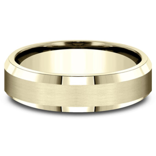Benchmark 14K Yellow Gold Satin Center Bevel Edge Band CF6641614KY12