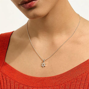 John Hardy Sterling Silver Diamond Pave Star of David Pendant Necklace NBP9894002DIX16-18