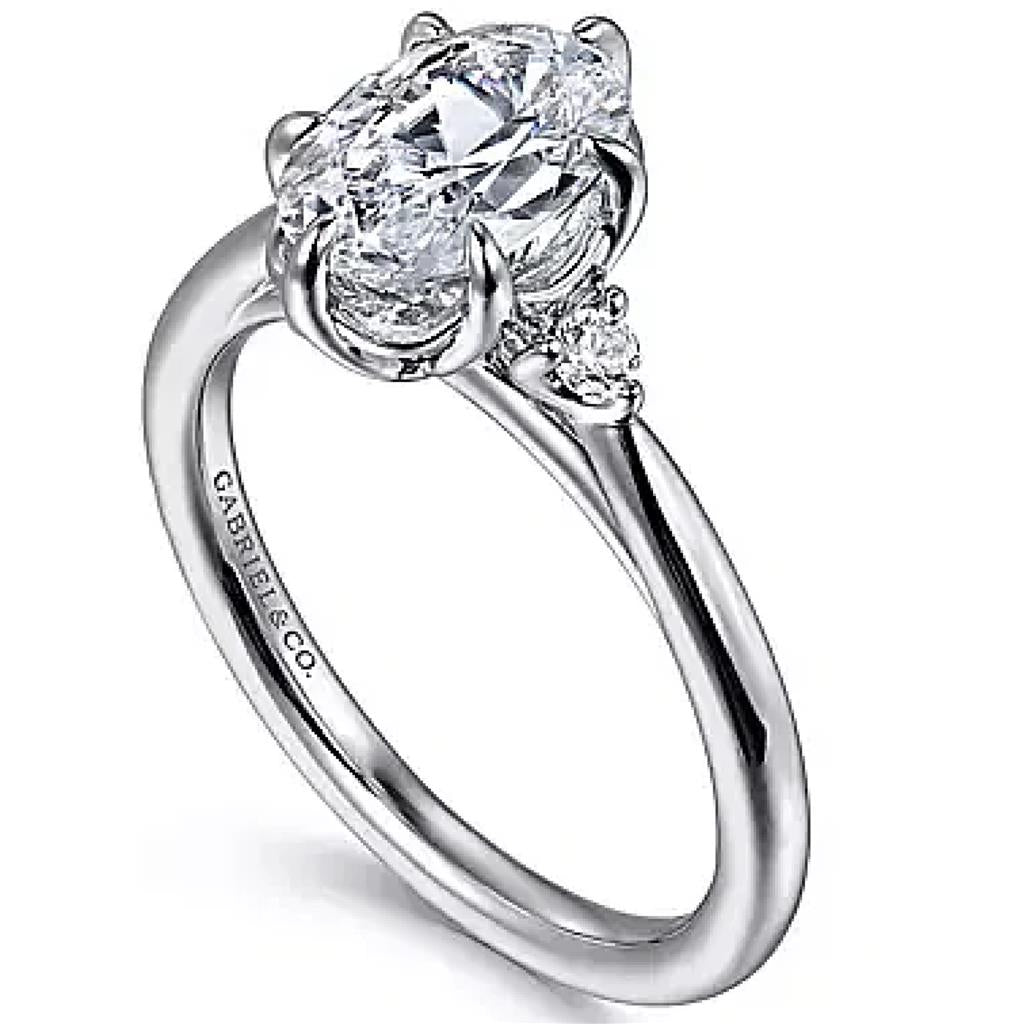 Gabriel 14KW 3 Stone Engagement Ring ER16200O6W44JJ