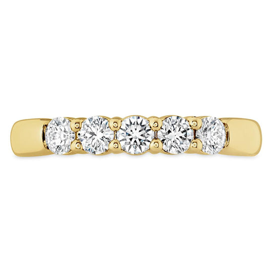 Hearts On Fire 18K Yellow Gold 5 Stone Diamond Band UU29428Y