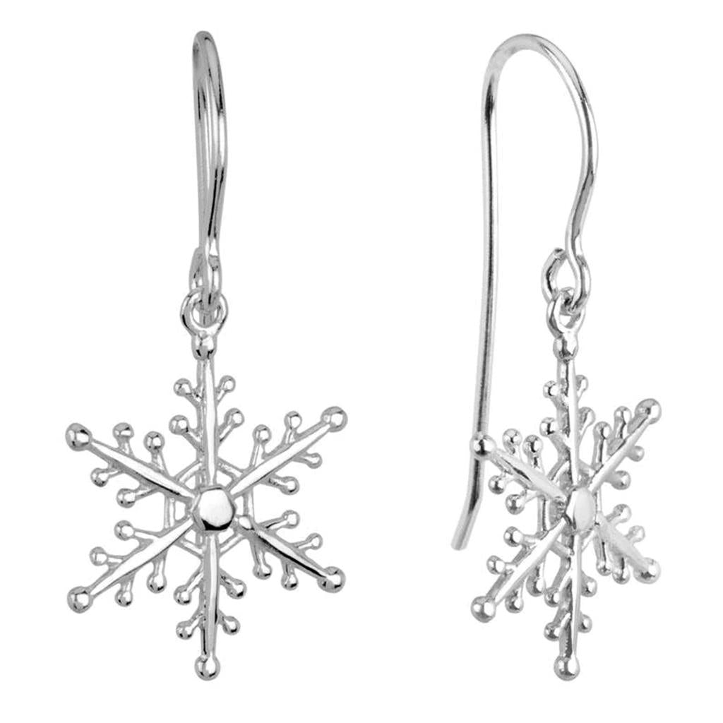 Sterling Snowflake Dangle Earrings SEV90MP