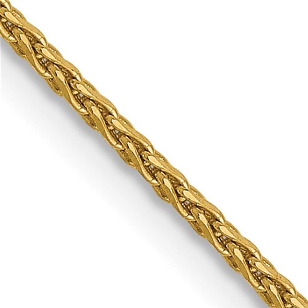 14K Yellow Gold 1mm Diamond-Cut Wheat Chain 1202-20