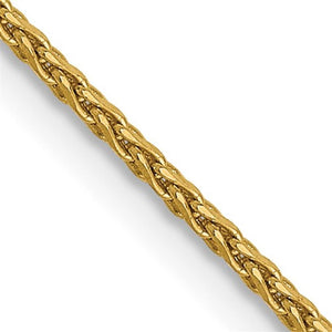 14K Yellow Gold 1mm Diamond-Cut Wheat Chain 1202-20