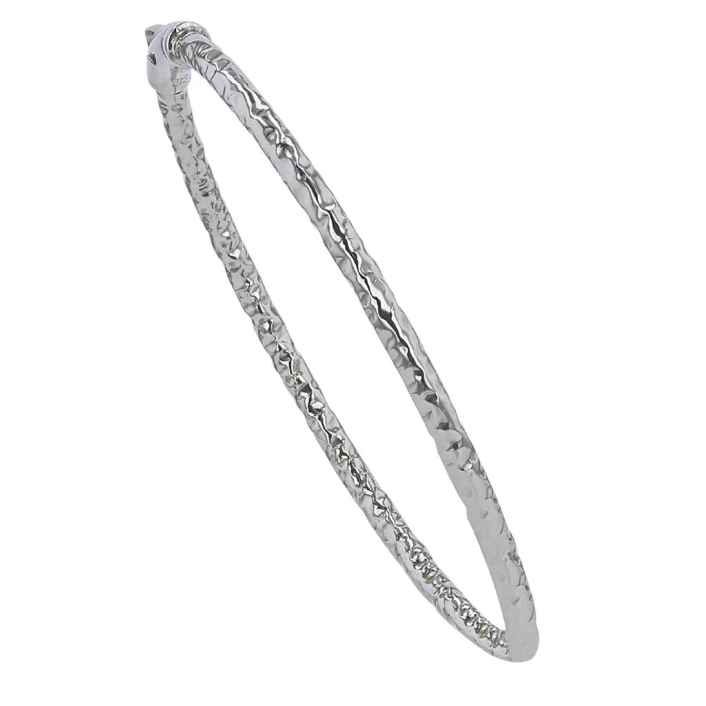 Soho Sterling Silver Enamel Hammered Bangle AB120XSMMSILVER