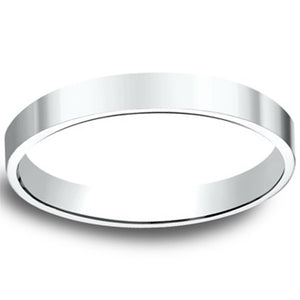 Benchmark 14K White Plain Flat Wedding Band 22014KW06