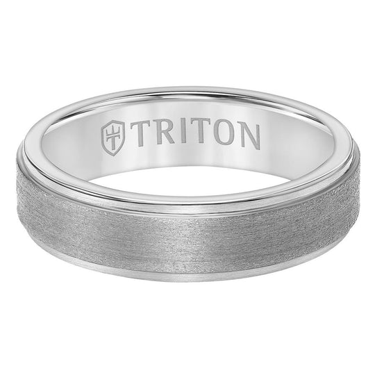 Frederick Goldman Tantalum Satin Fnish Step Edge Band11-6147TA6-G.00