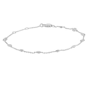14K White Gold Diamonds by the Yard Bracelet M13T4081V0814