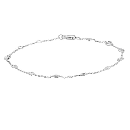 14K White Gold Diamonds by the Yard Bracelet M13T4081V0814