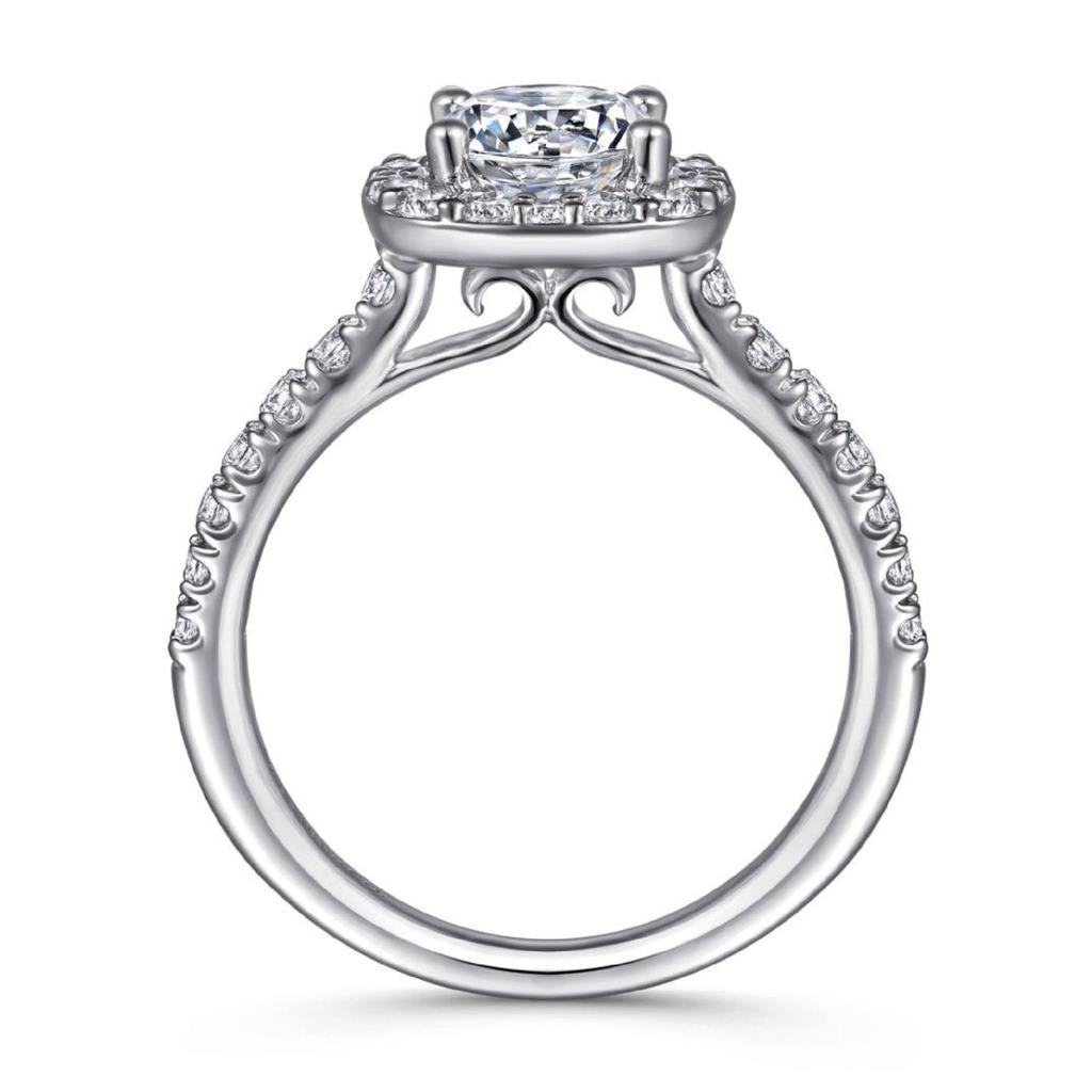Gabriel 14KW Diamond Halo Ring Mounting ER6872W44JJ
