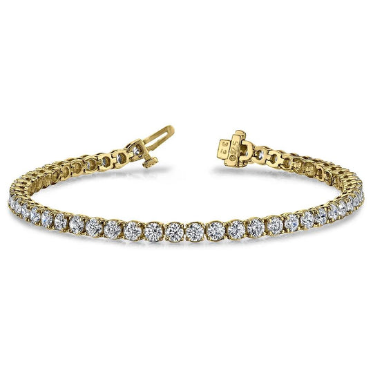 14K Yellow Gold 3ctw Diamond Tennis Bracelet SB845-12931