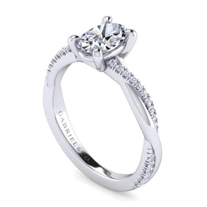 Gabriel & Co 14K White Gold Twist Diamond Ring Mounting ER14922O3W44JJ