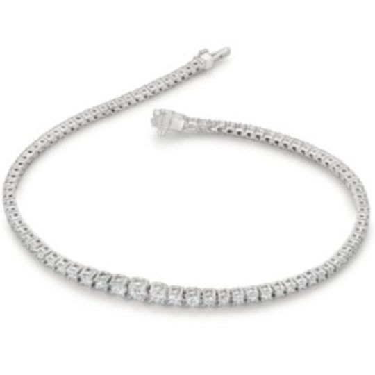 Hearts On Fire 18K White Temptation Graduated Diamond Braelet UU32858WGHV1450700