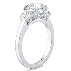 14K White 3 Stone Diamond Engagement Ring R15063WRD150