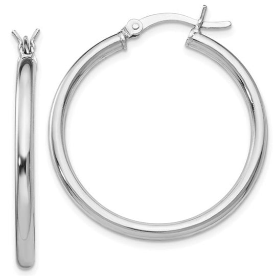 Sterling Silver 30mm Hoop Earrings VA10