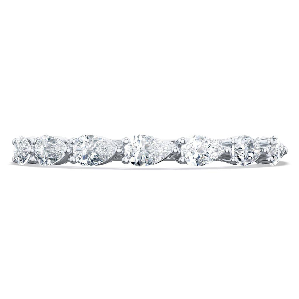 Tacori 18KW 1/2 Way Pear Diamond Band 2687 B 1/2 W