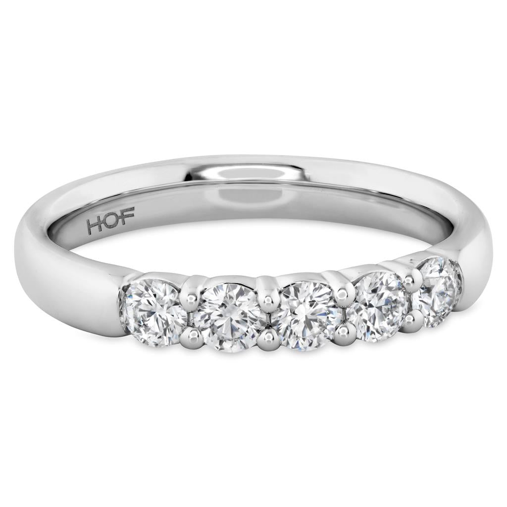 Hearts On Fire 18K White Gold 5 Stone Diamond Band HBASIG500508W-C