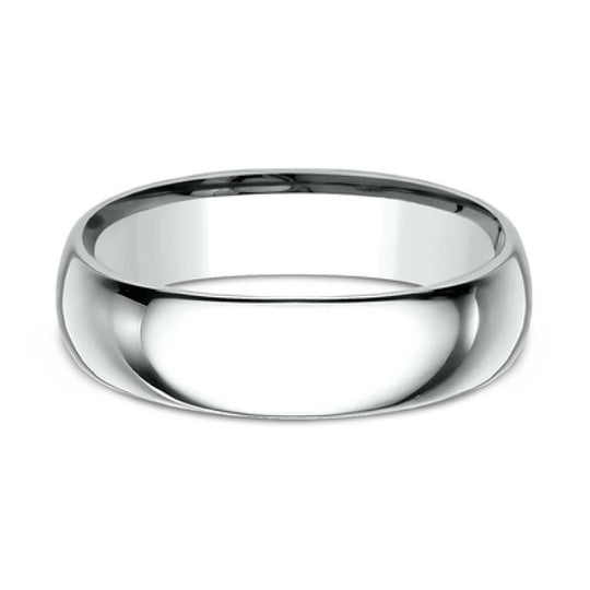 Benchmark 14K White Gold 6mm Comfort Fit Band LCF16014KW06.5