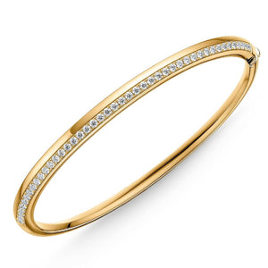 Hearts on Fire 18K Yellow Gold Barre Pave Diamond Bangle UU2836Y