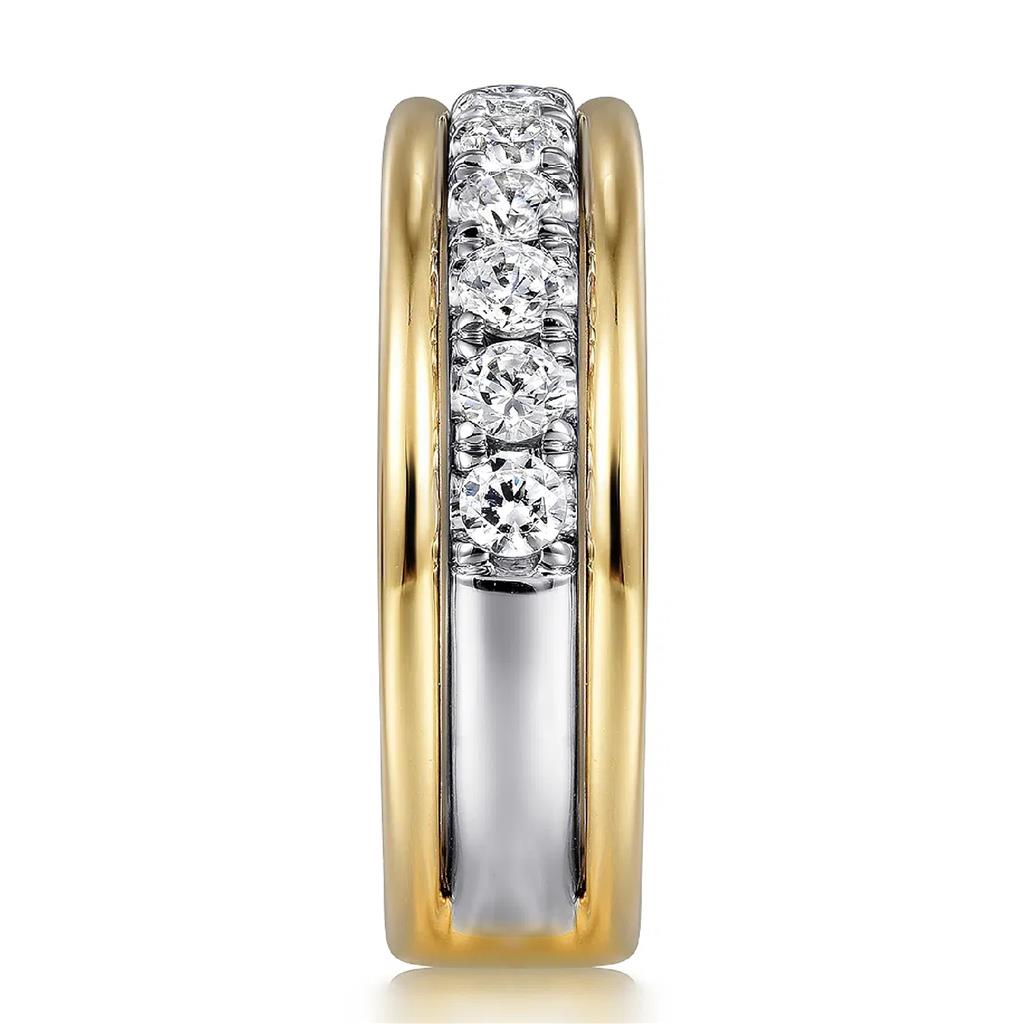 Gabriel & Co 14K Two-Tone Diamond Anniversary Band AN16344M44JJ