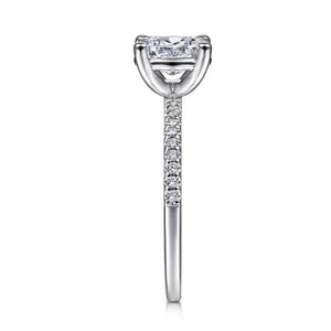 Gabriel & Co 14K White Gold Oval Diamond Engagement Ring ER14918O4W44JJ
