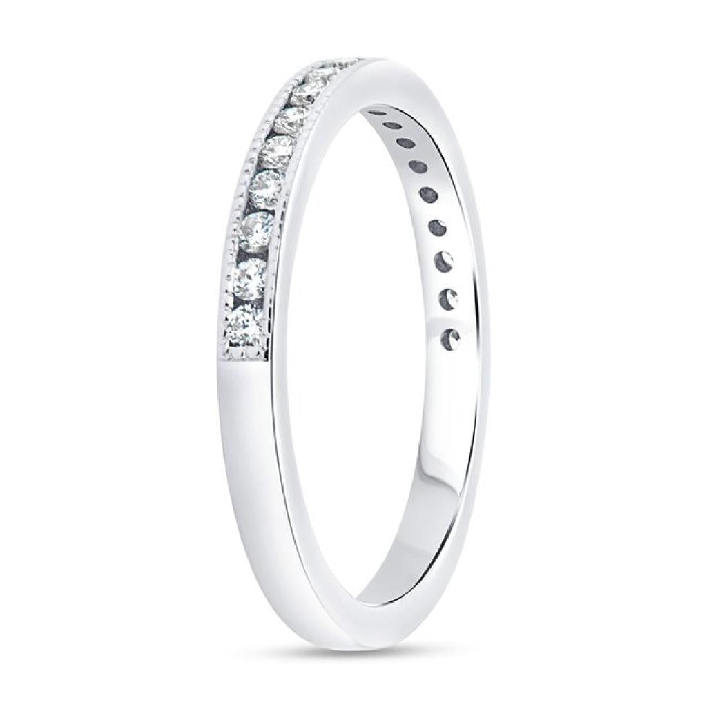 Uneek 14K White Gold Channel Set Diamond Band RB2002U-HF
