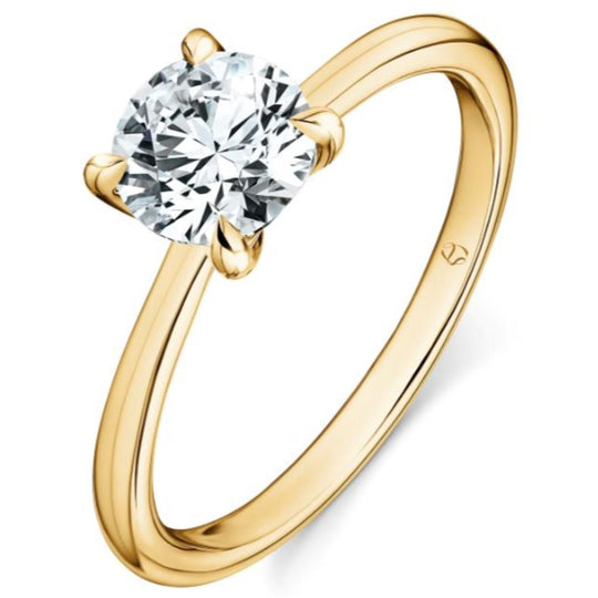 Hearts On Fire 18K Yellow Gold Vela Complete Solitaire Ring UG128YC