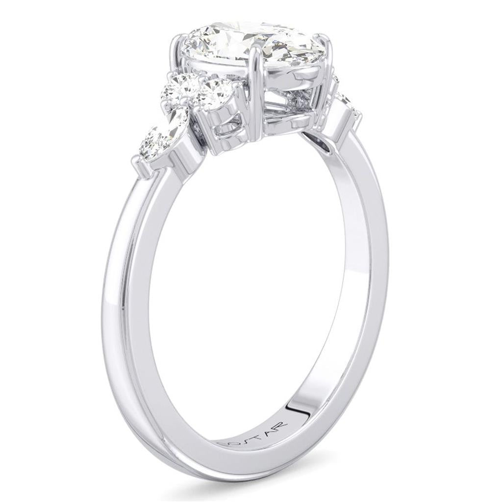 14K White Fancy Diamond Engagement Ring R15205WOV100