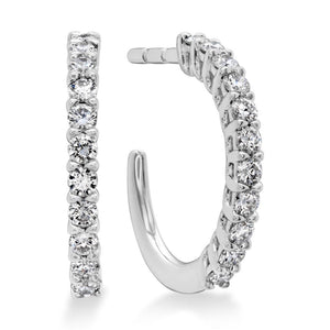 Hearts On Fire 18KW Hoop Diamond Earrings HOOPSIGR00168W