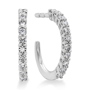 Hearts On Fire 18K White Gold Diamond Hoop Earrings HOOPSIGR00168W