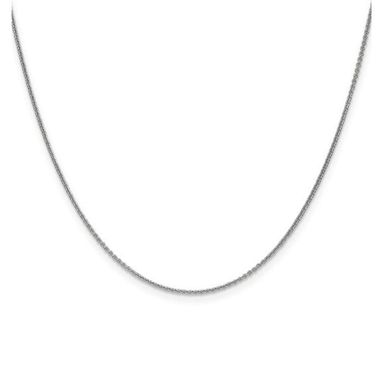14K White Gold 1.1mm Cable Chain 4072-18