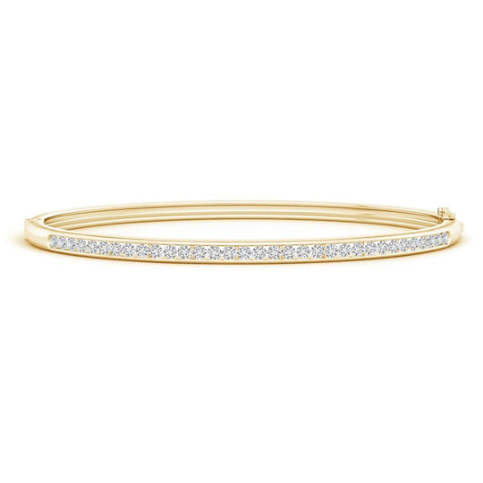 Hearts on Fire 18K Yellow Gold HOF Clasic Channel Set Diamond Bangle HFBHCLCHAN-1608-M