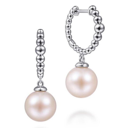 Gabriel & Co Sterling Silver Bujukan Beaded Pearl Earrings EG14162SVJPL