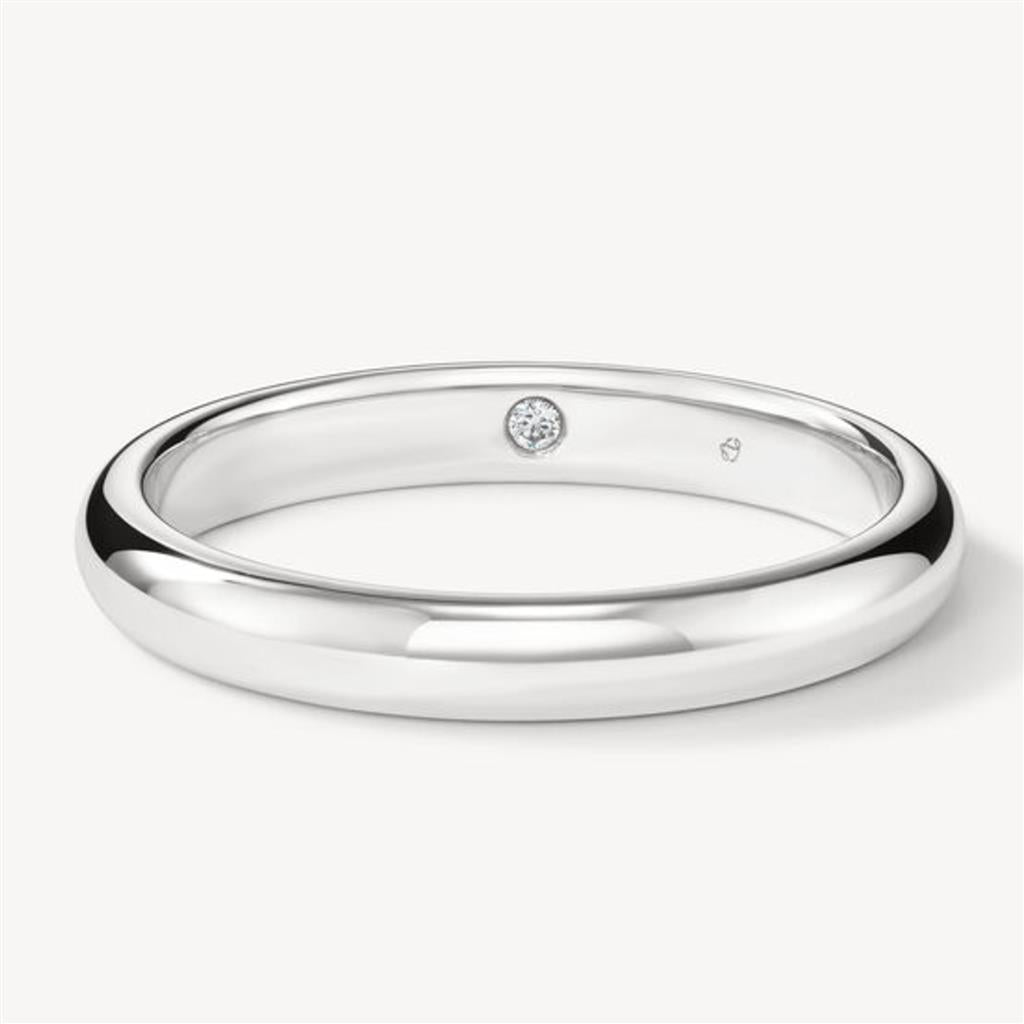 Hearts On Fire 18K White 2mm Comfort Fit Band - UU29478WGHV2mm6500