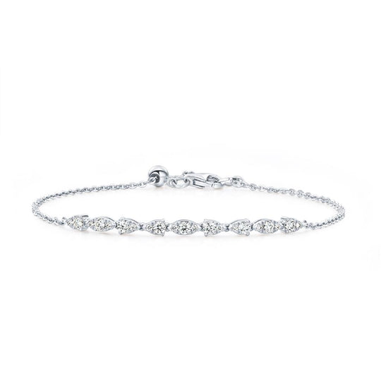 Hearts On Fire 18K White Gold Aerial Diamond Bracelet HFBAERD00438W