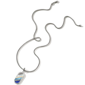 John Hardy Two Tone Mother of Pearl, Turquoise, Lapis Lazuli Necklace NMZS9009655MOPLPZX24
