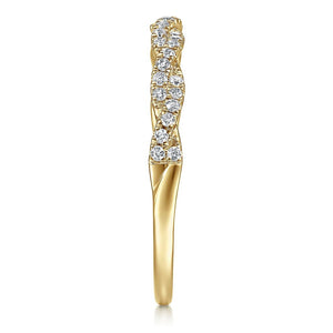 Gabriel & Co 14K Yellow Gold Diamond Twist Band LR52078Y45JJ