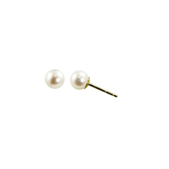 14K Yellow Gold 5mm Akoya Pearl Stud Earrings 926101/A