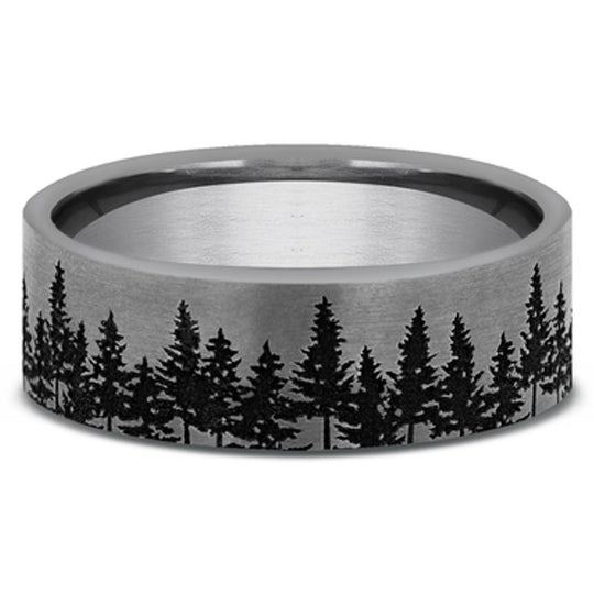 Benchmark Tantalum Tree Line Evergreen Band CF687136GTA10