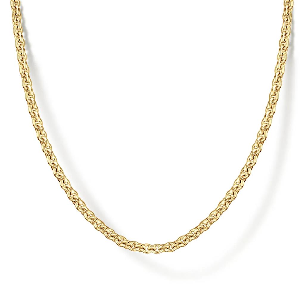 Gabriel & Co 14K Yellow Gold Link Chain Necklace NK7127-24Y4JJJ