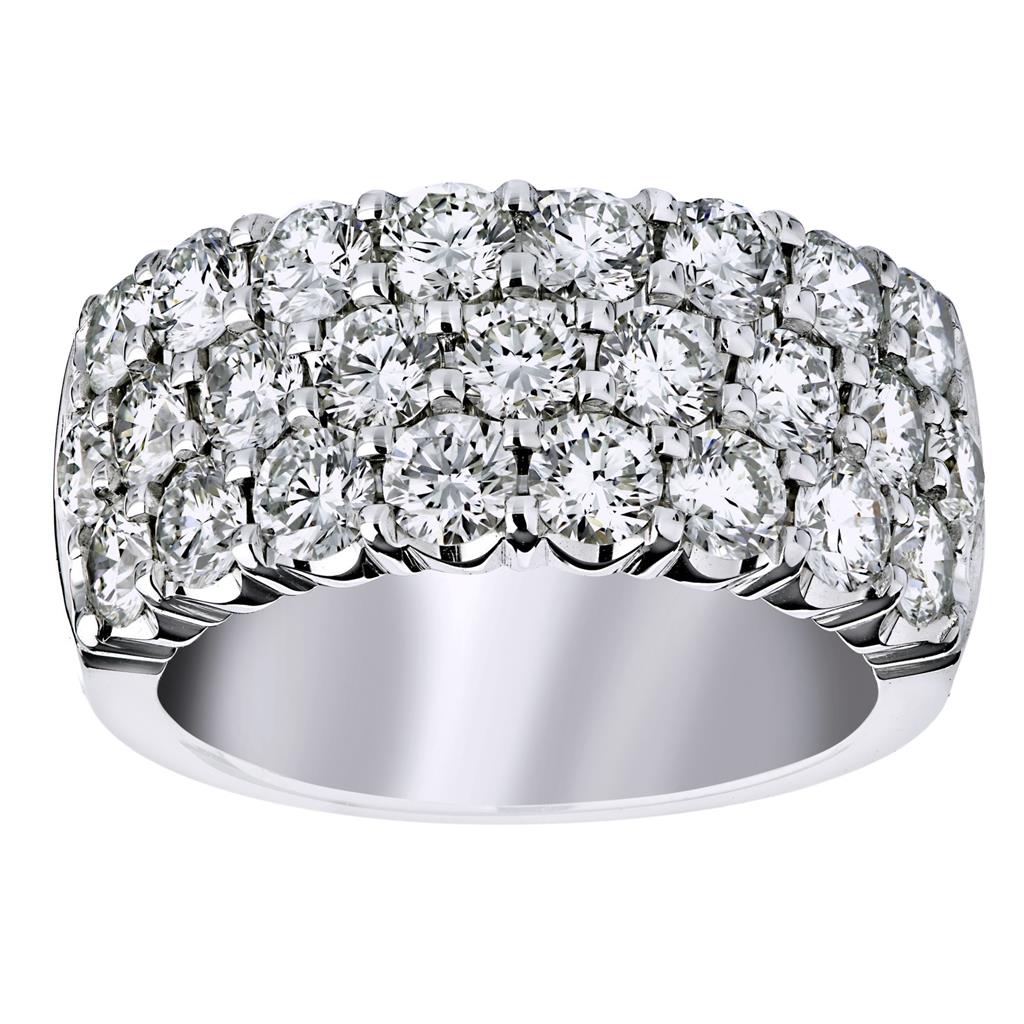 CW Signature 18K White Multi Row Dia Ring R01308