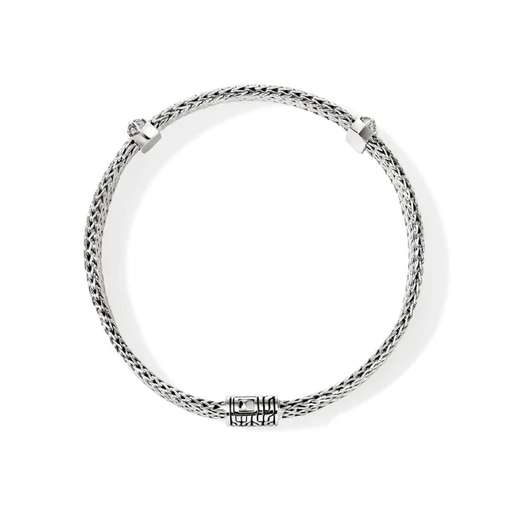 John Hardy Sterling Silver Icon Diamond Link Bracelet BUP989792DIXUM